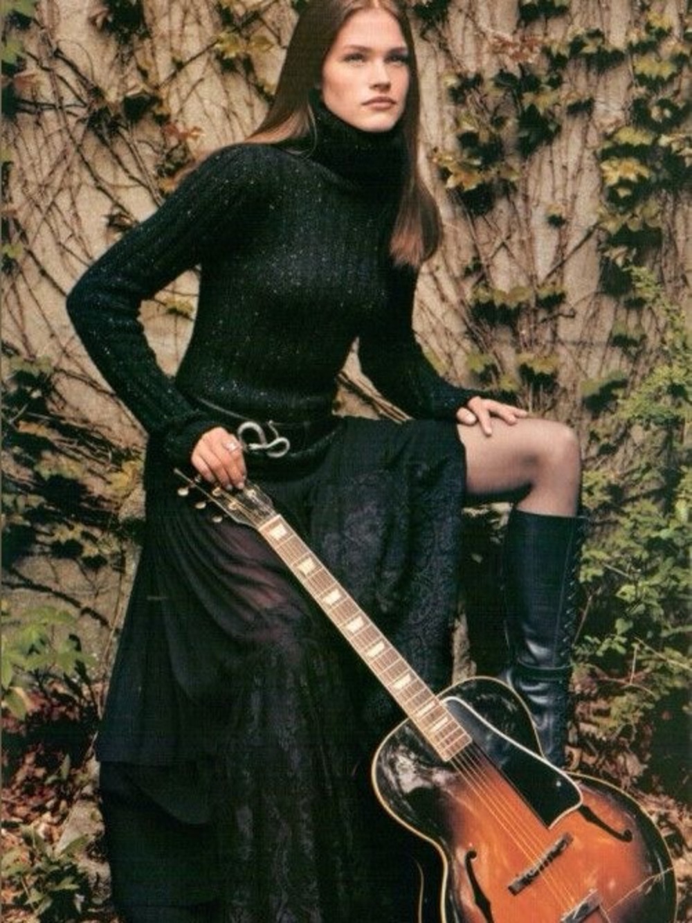 Ralph Lauren Collection Fall 2001 Sculptural Snake Buckle Black Calf Belt